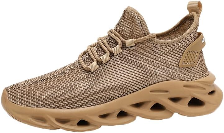 

Мужские спортивные кроссовки с шнуровкой, однотонные, легкие и дышащие, с мягкой подошвой, подходят для активного отдыха на улице, бега и походов Hoalox, хаки