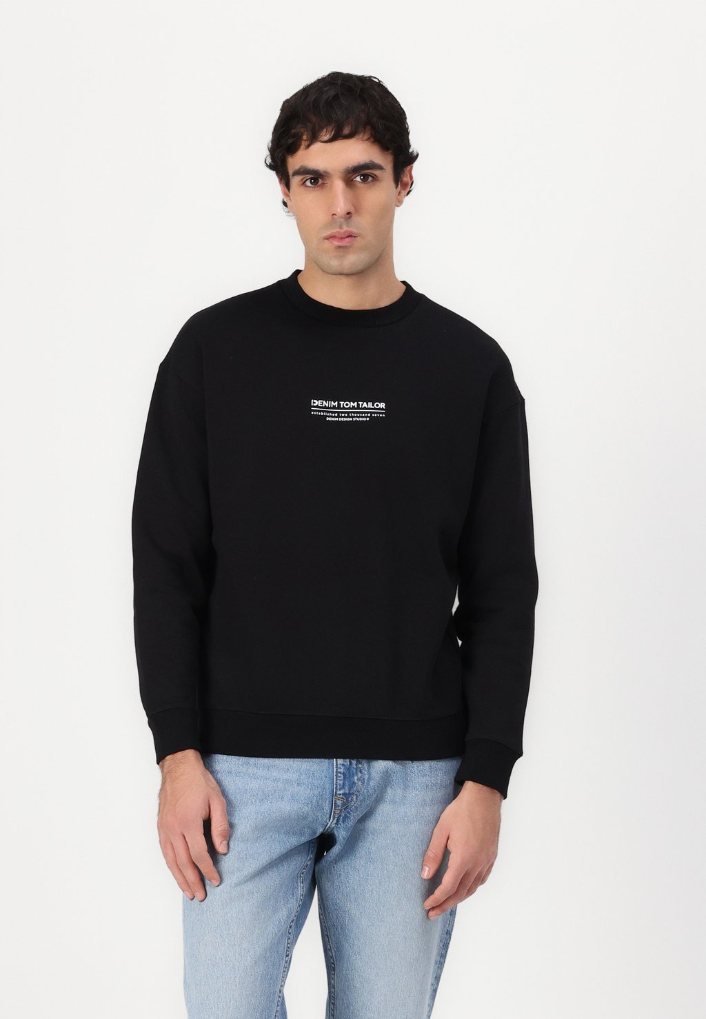 

Толстовка RELAXED PRINTED CREW NECK TOM TAILOR DENIM, черный