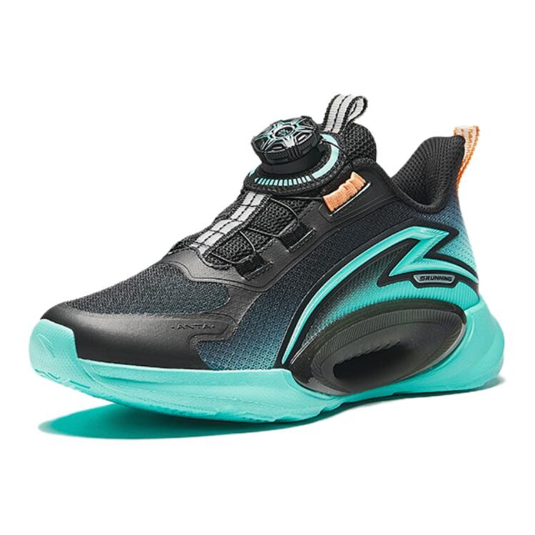 ChengFeng Kids Кроссовки детские низкие черные/флуоресцентные Aqua Green Anta Kids, зеленый — фото 2