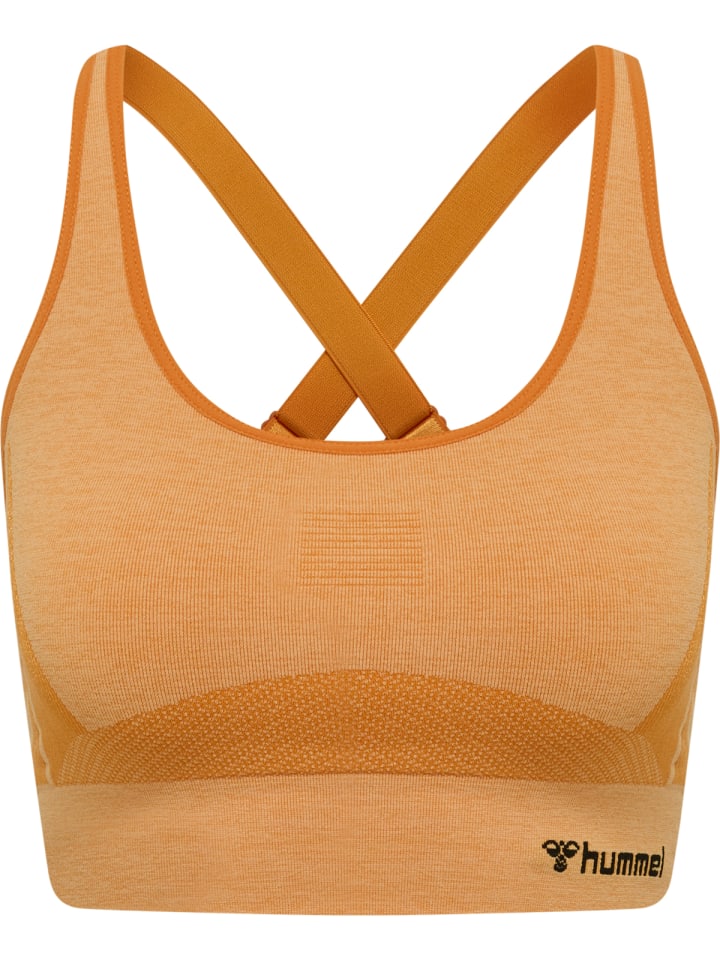 

Топ Hummel Sports Hmlclea Yoga Damen, цвет blazing orange/carrot curl melange