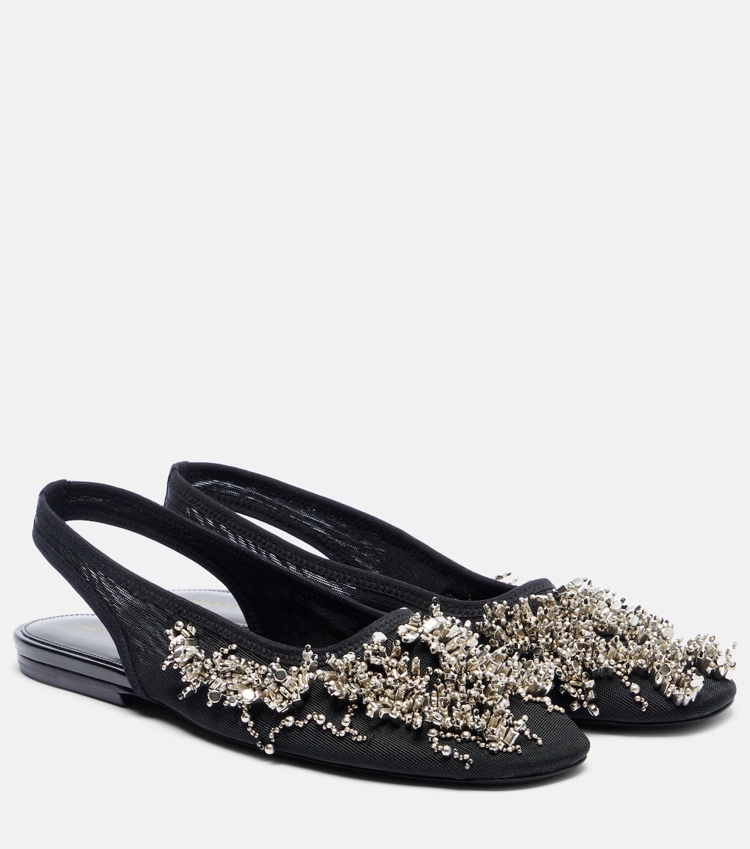 Декорированные балетки на ремешке Dries Van Noten, черный