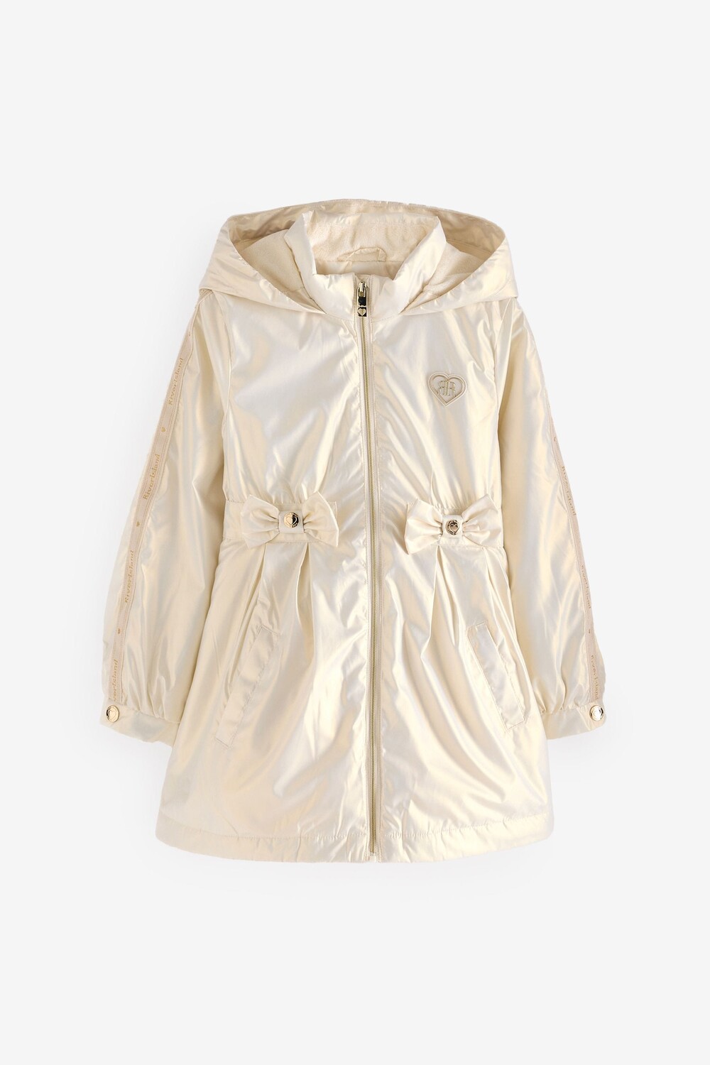 

Плащ для девочек с застежкой на талии River Island, бежевый