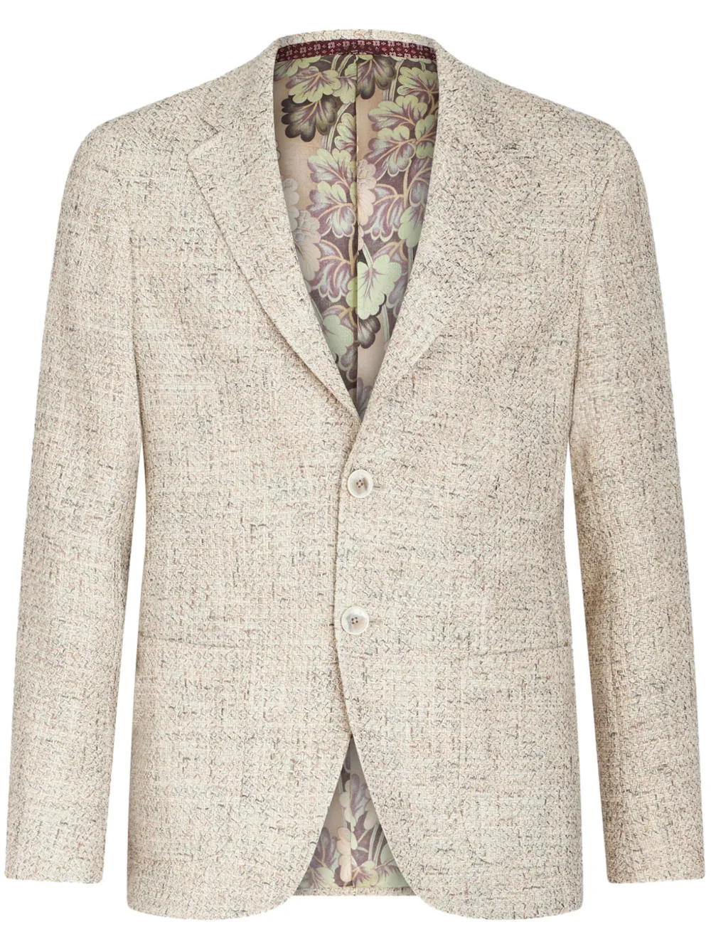 

Однобортный пиджак из букле ETRO, нейтральный
