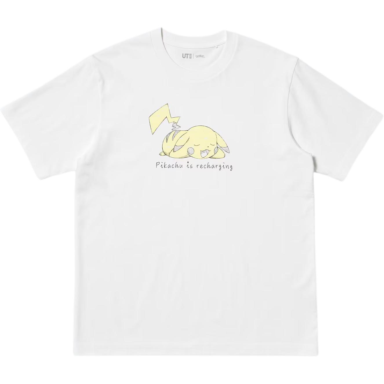 

UNIQLO Футболка Pokémon Collaboration SS25 мужская white, Белый, UNIQLO Футболка Pokémon Collaboration SS25 мужская white