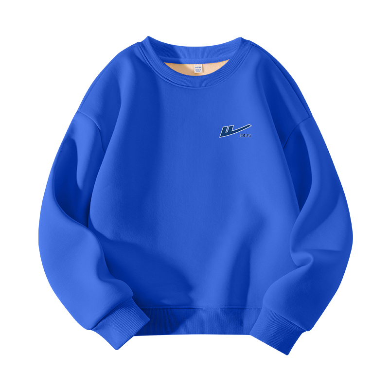 

Детский свитшот с круглым вырезом утепленный WARRIOR, royal синий/h серебро edge синий logo k