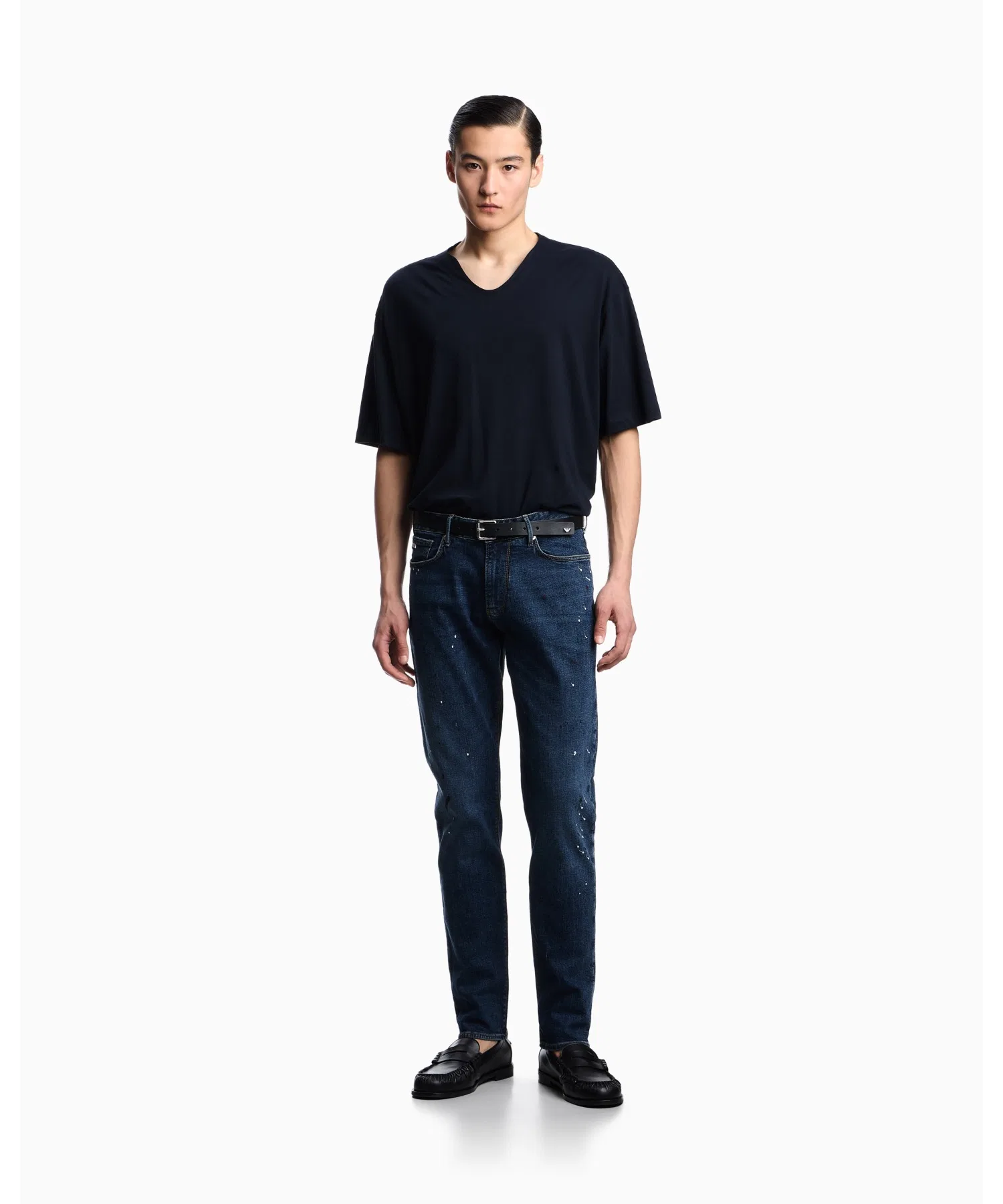 【Emporio Armani】Джинсы Slim Fit J06 Denim Paint Spot — фото 4