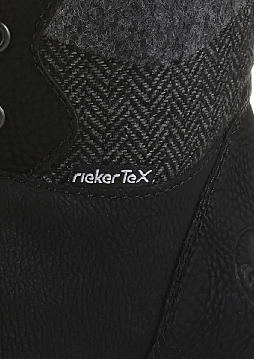 Зимние ботинки женские Rieker на теплой подкладке, черный — фото 3