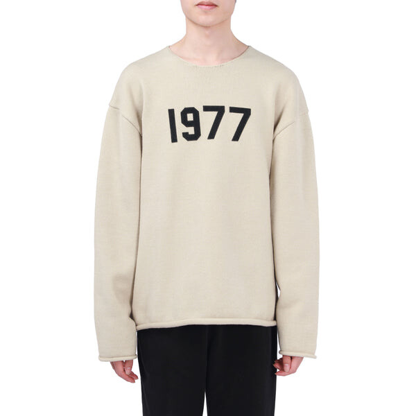 Свитер ss22 1977 raw edge sweater 'wheat' Fear Of God Essentials, бежевый — фото 4