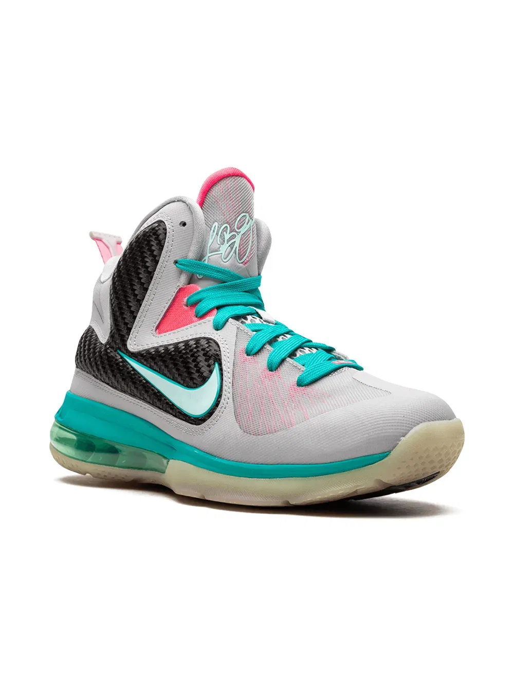 Кроссовки Lebron 9 "South Beach" Nike Kids, серый — фото 2