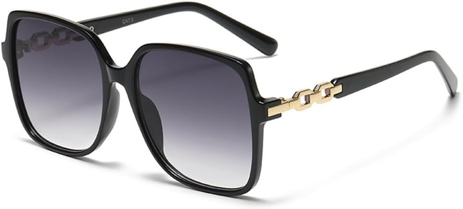 

Черные солнцезащитные очки большого размера для женщин, крупная оправа, разноцветные солнцезащитные очки для женщин, градиентные, унисекс, модные, в стиле хип-хоп, с защитой от УФ-излучения UV400 KTUCN, Black