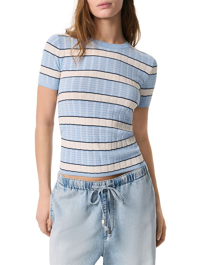 

Eloise Полосатый свитер с круглым вырезом rag & bone, синий