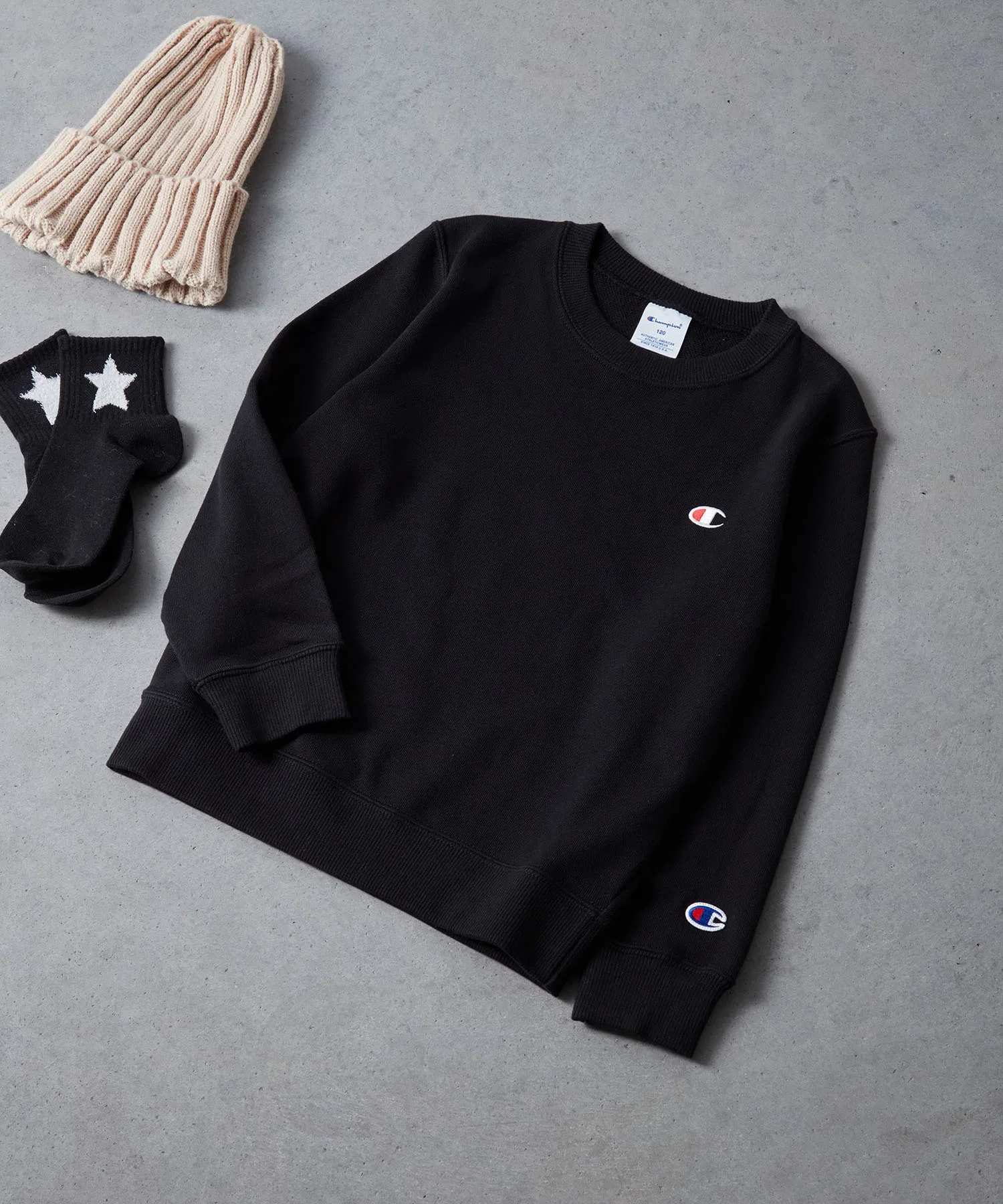 【Champion】CK-Y001 Толстовка с круглым вырезом / Хлопковая толстовка с круглым вырезом производства США для детей