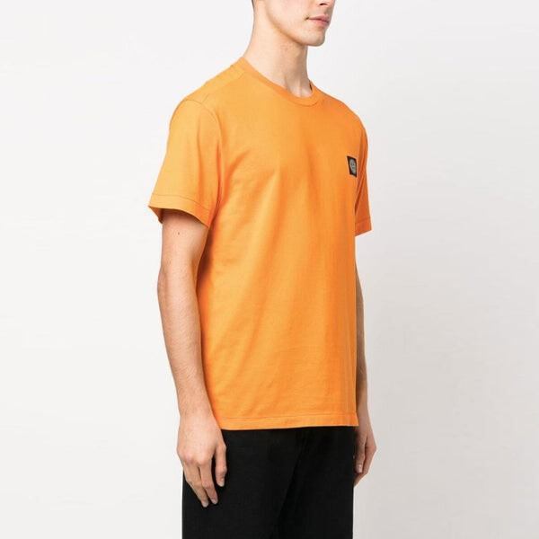 Футболка garment dyed logo t-shirt 'orange' Stone Island, оранжевый — фото 3