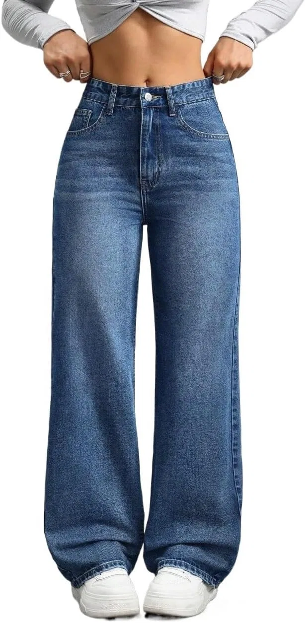Джинсы Wide Leg, Темная стирка