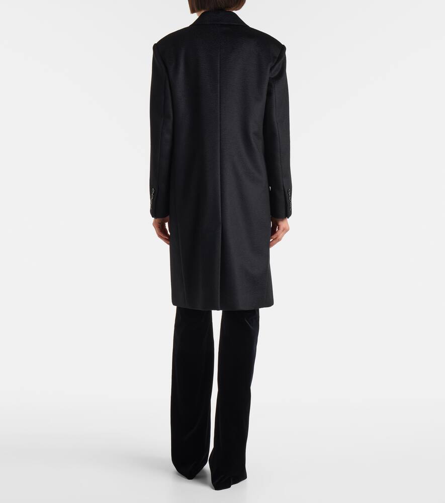 Двубортное пальто из верблюжьей шерсти Max Mara, Nero — фото 3