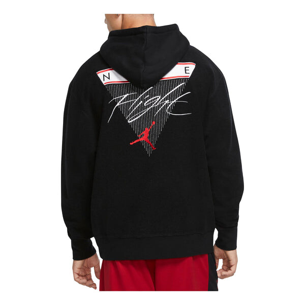 

Толстовка Air Jordan Flight logo Printing Woven Casual Sports Pullover Black, черный