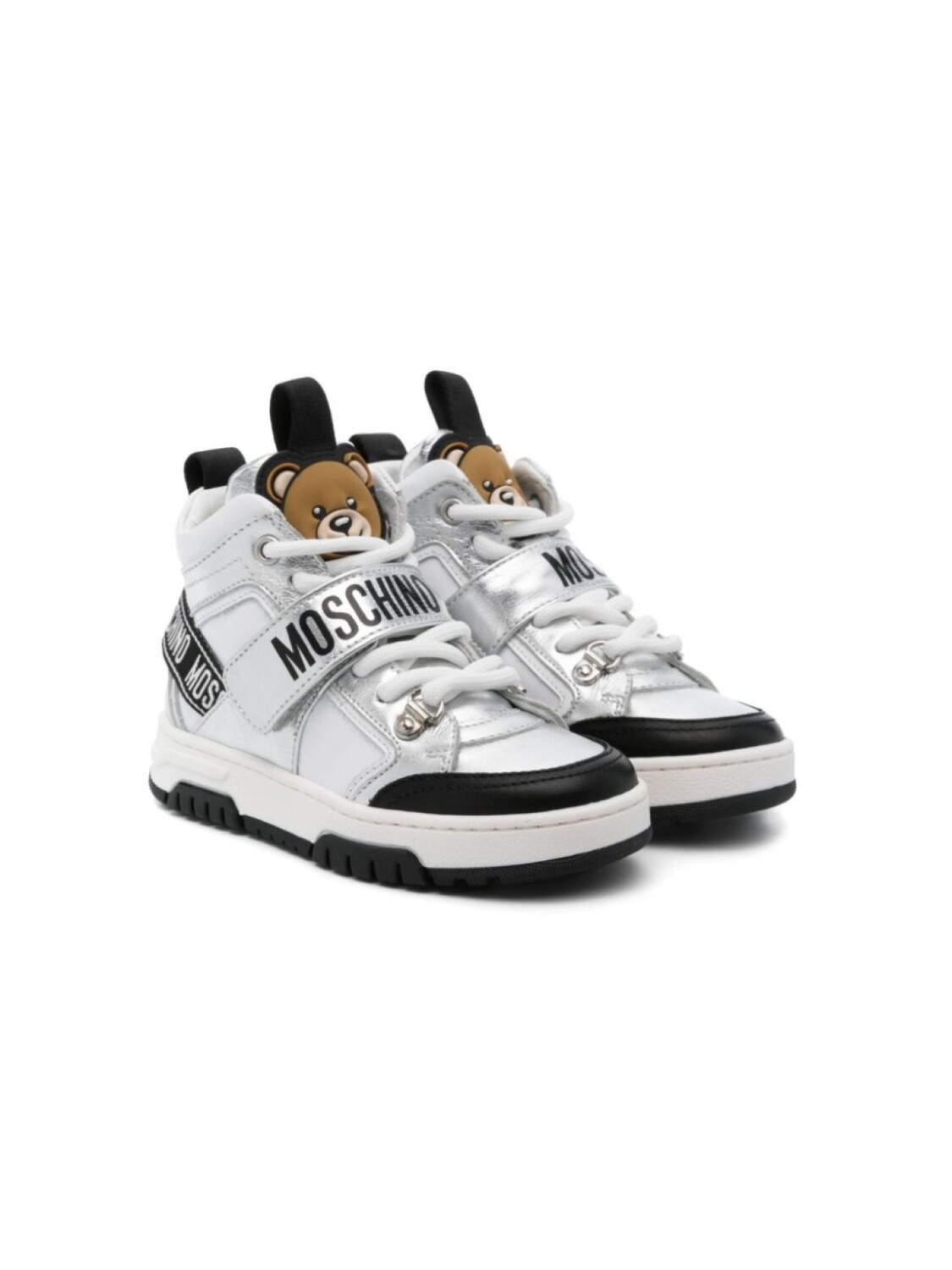 

Кроссовки со вставками Moschino Kids, белый