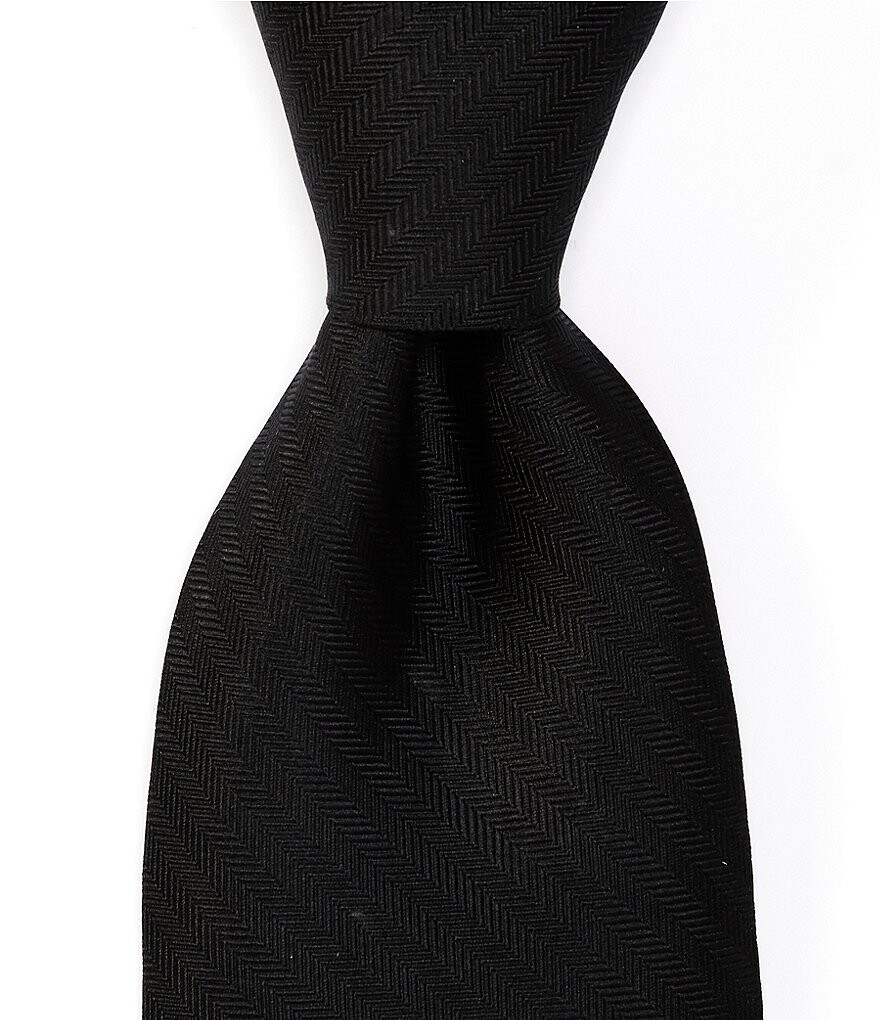 

Roundtree & Yorke Solid Narrow 3 1/8 Шелковый галстук, черный