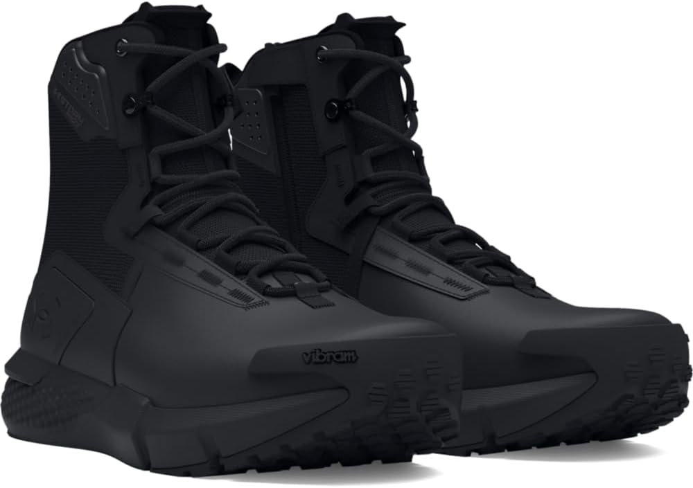 Under Armour мужские тактические ботинки Charged Valsetz Zip Waterproof, (001) Black/Black/Jet Gray — фото 2