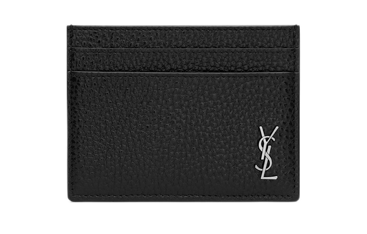

SAINT LAURENT Кожаный бумажник для мужчин черный