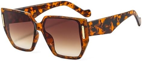 

Солнцезащитные очки большого размера неправильной формы для женщин, градиентные, с защитой от УФ-излучения UV400, ретро-очки для мужчин в стиле панк. 2027 MTZJH, Leopard Tea Gradient