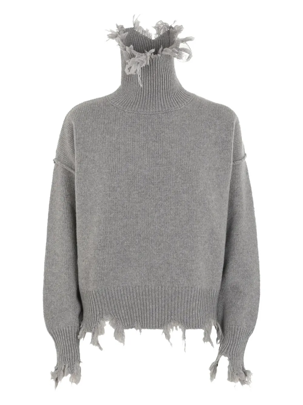 

Состаренный свитер с высоким воротом Seafarer, серый