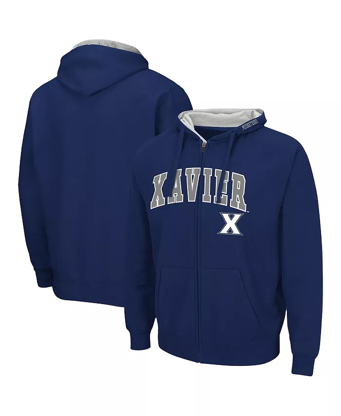 

Мужская синяя толстовка Xavier Musketeers Arch & Logo 3.0 с молнией Colosseum
