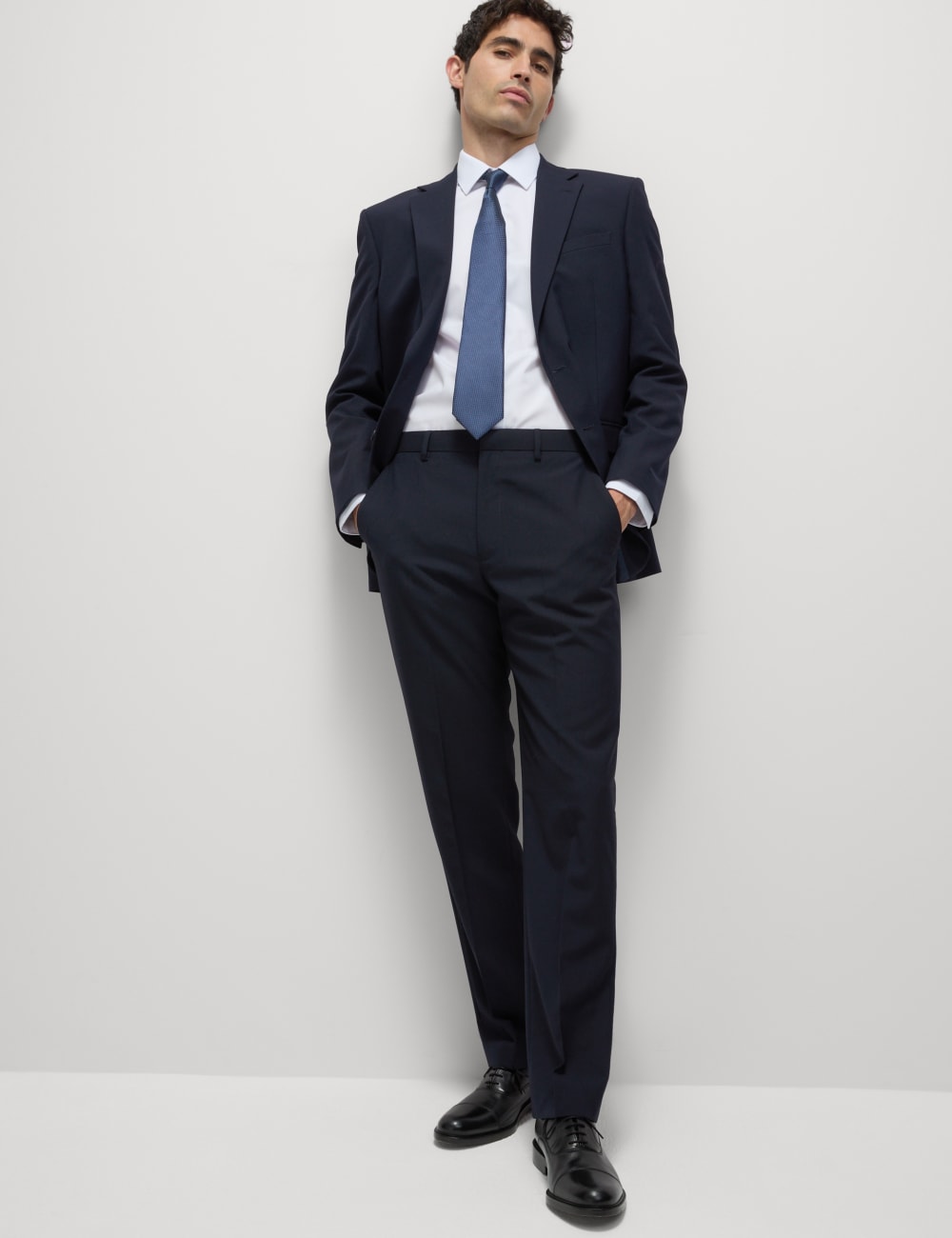 

Брюки классического кроя Marks & Spencer, темно-синий