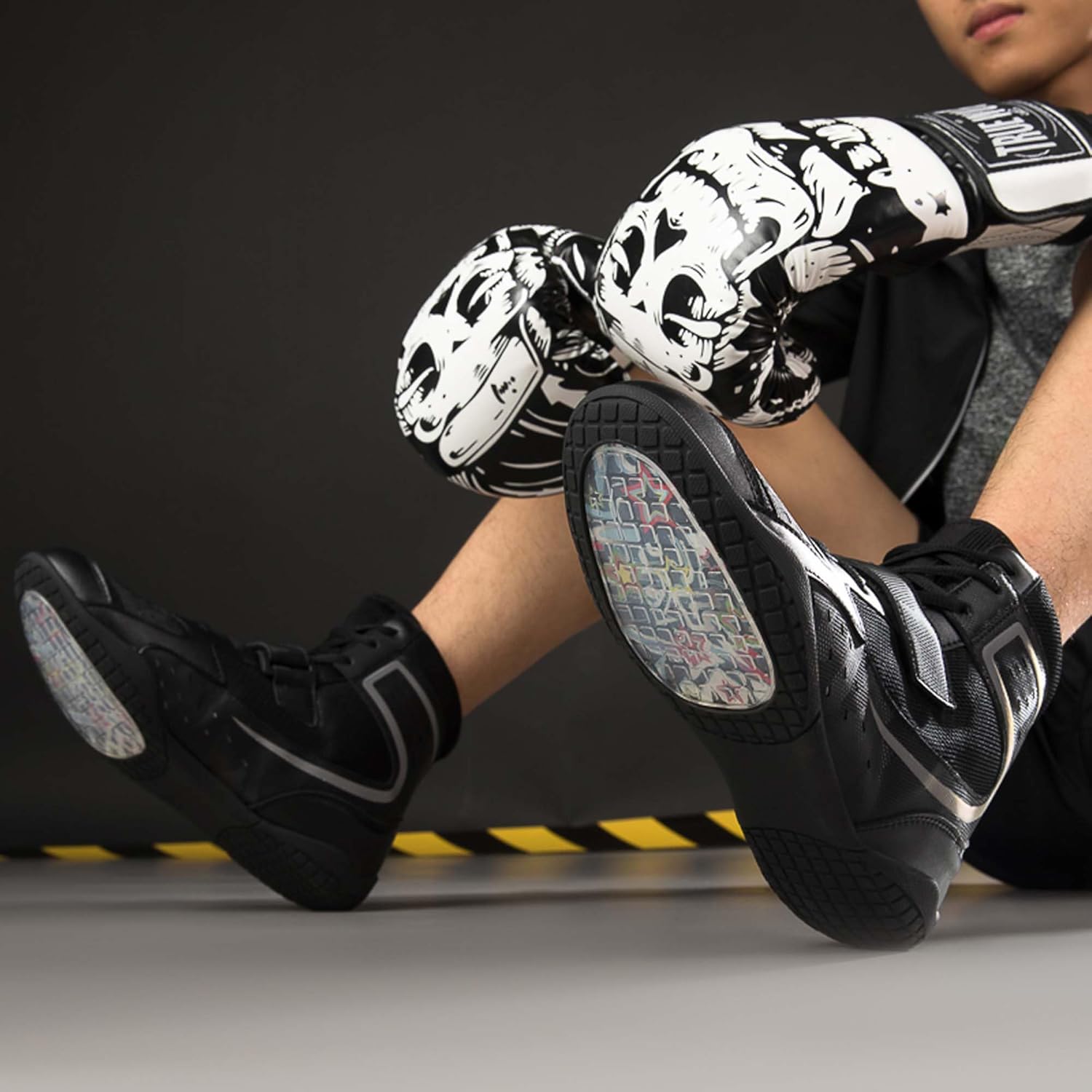 Легкие дышащие боксерские кроссовки Non-Slip Pro для борьбы, синие боксерские туфли Mekuk — фото 4
