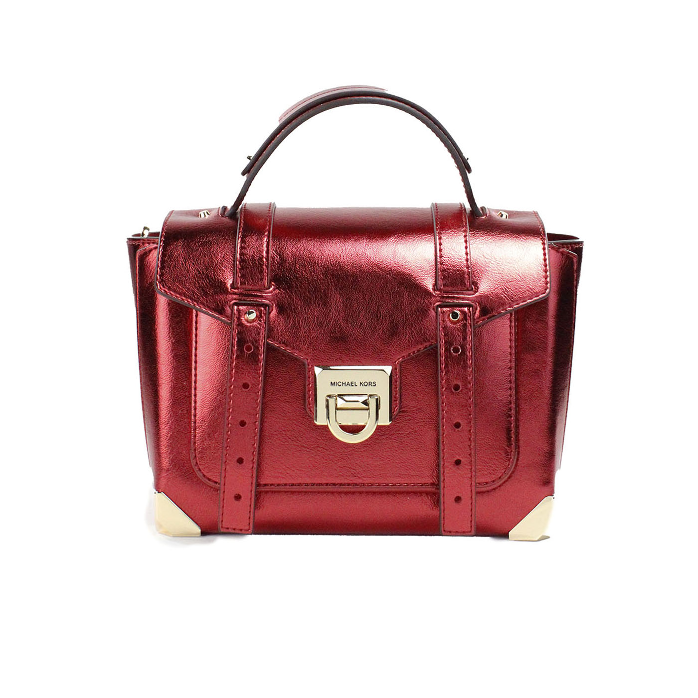

Средняя сумка из кожи цвета кармин с верхней ручкой, школьная сумка Michael Kors