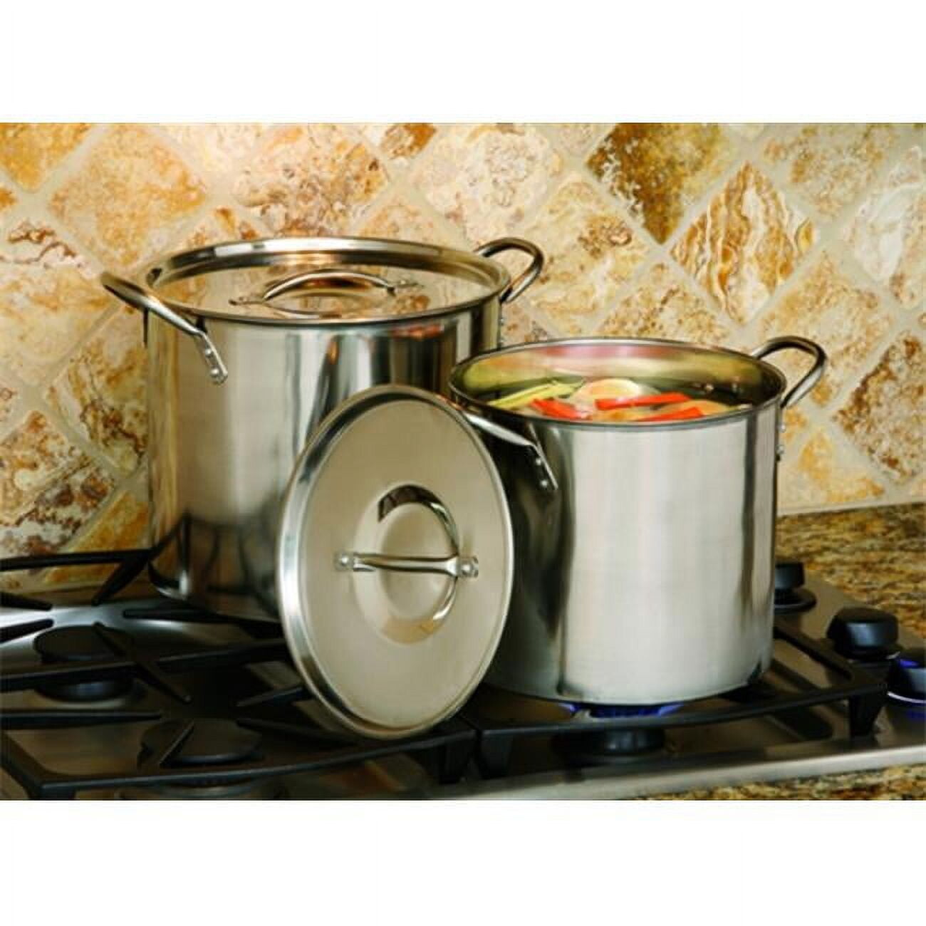 

Набор кастрюль из нержавеющей стали с крышками Cook Pro, зеркальный