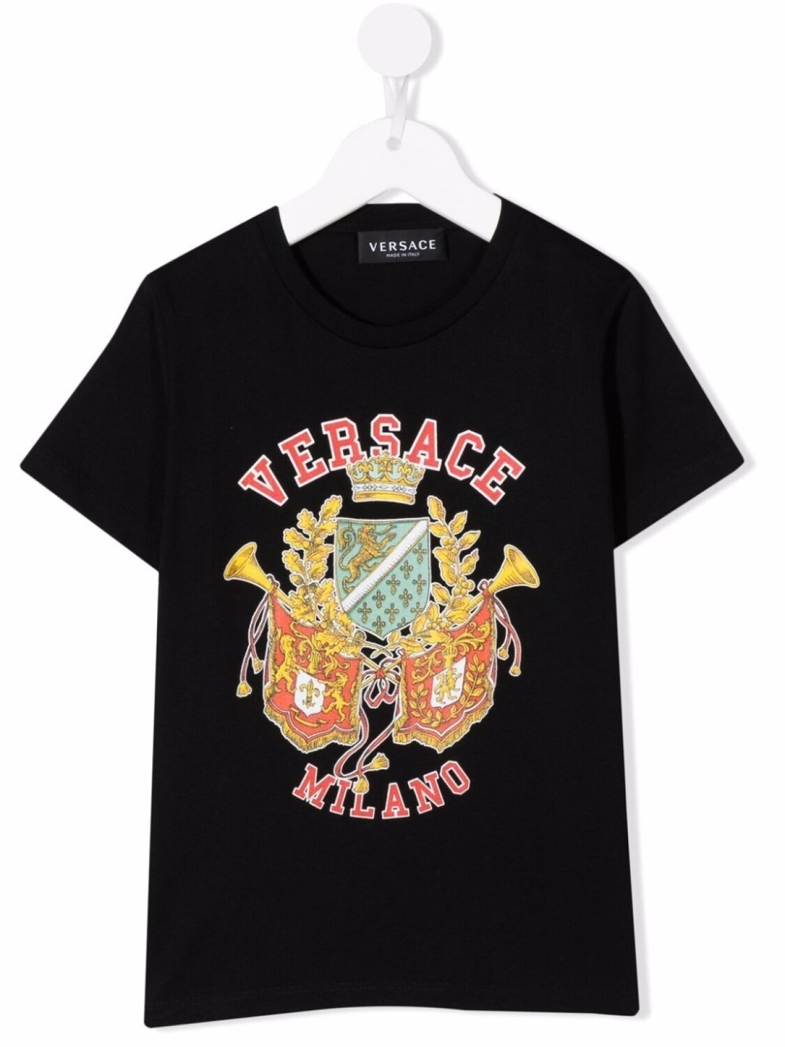

Футболка с логотипом Versace Kids, черный