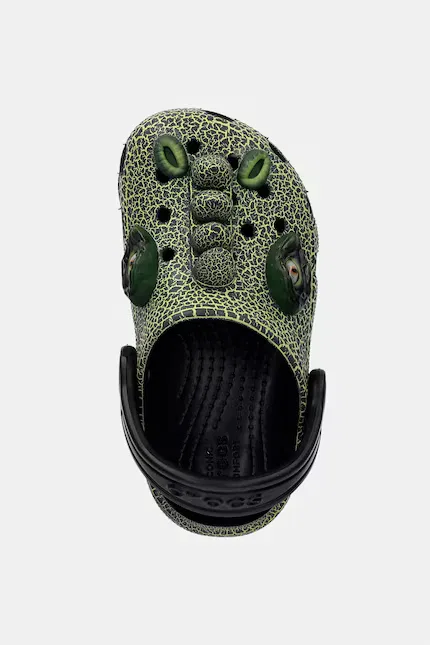 Сланцы детские Classic I Am Scary Dino Clog T Crocs, зеленый — фото 4