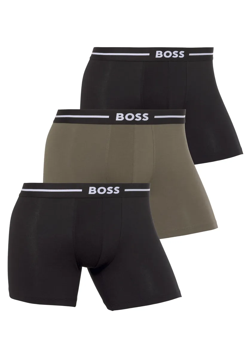 

Боксеры BOSS "BoxerBr 3P Bold" (3 шт. в упаковке, 3 шт. в упаковке), с логотипом BOSS на поясе, цвет Open-Miscellaneous