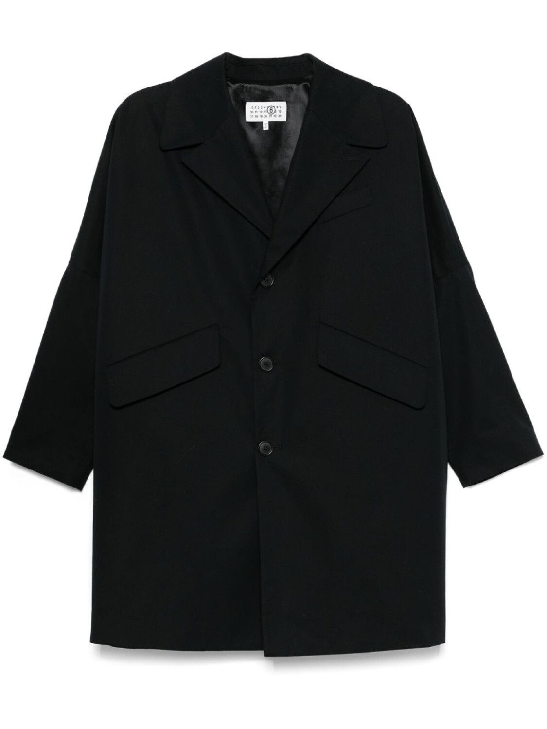 

MM6 Maison Margiela хлопковое пальто, черный