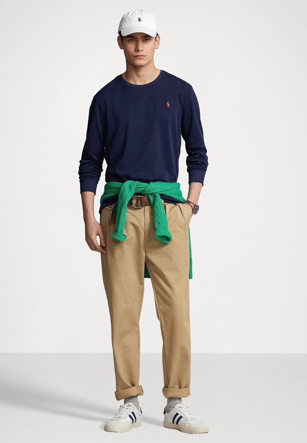 Футболка с длинным рукавом LONG SLEEVE Polo Ralph Lauren, изысканный темно-синий цвет — фото 2