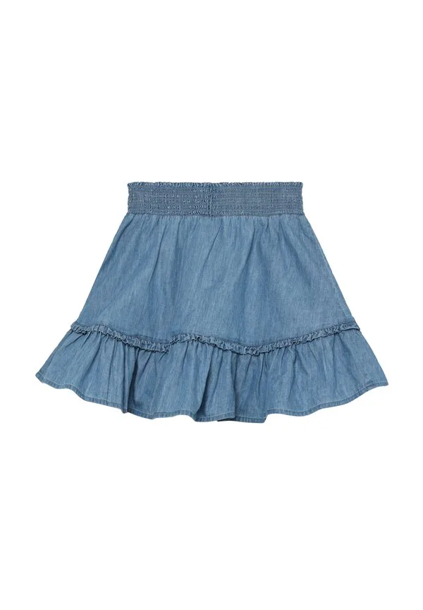 Юбка а-силуэта из шамбре Minymo, Faded Denim — фото 3
