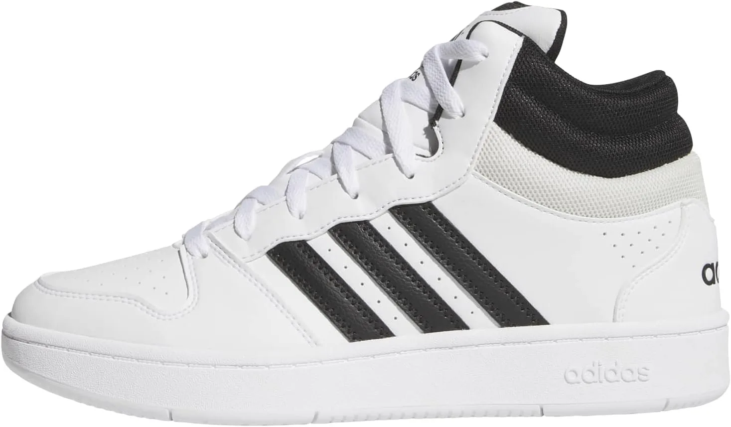 Кроссовки Adidas Unisex Hoops Mid Classic, белый/черный/серый