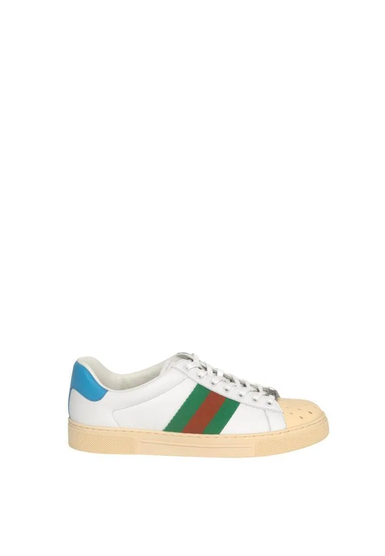 Кроссовки кожаные, мужские Gucci, белый