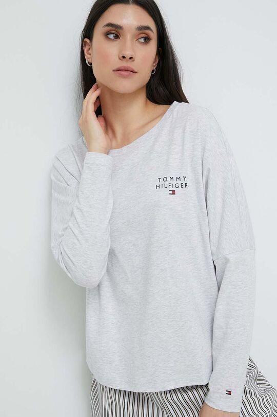 

Хлопковая рубашка с длинными рукавами Tommy Hilfiger, серый