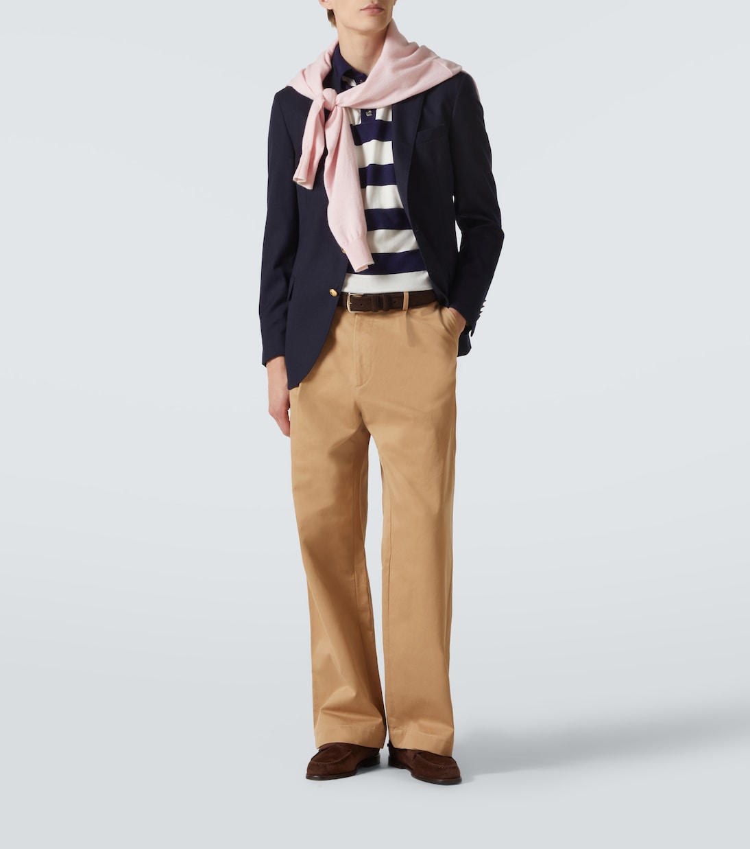 Лоферы из замши с логотипом Polo Ralph Lauren, темно-коричневый — фото 2