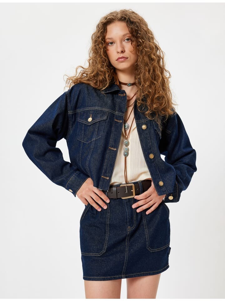 

Джинсовая куртка KOTON Blazer, цвет dunkles indigo