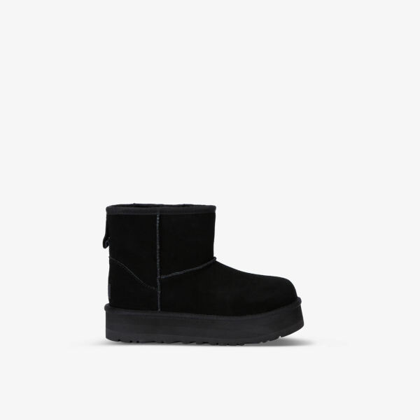 

Классические сапоги на платформе Ultra Mini из замши и овчины 7-10 лет Ugg, черный