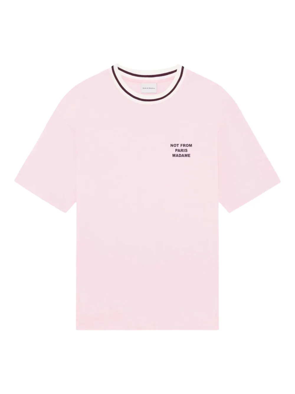 

Футболка с полосками на отделке Drôle De Monsieur, розовый