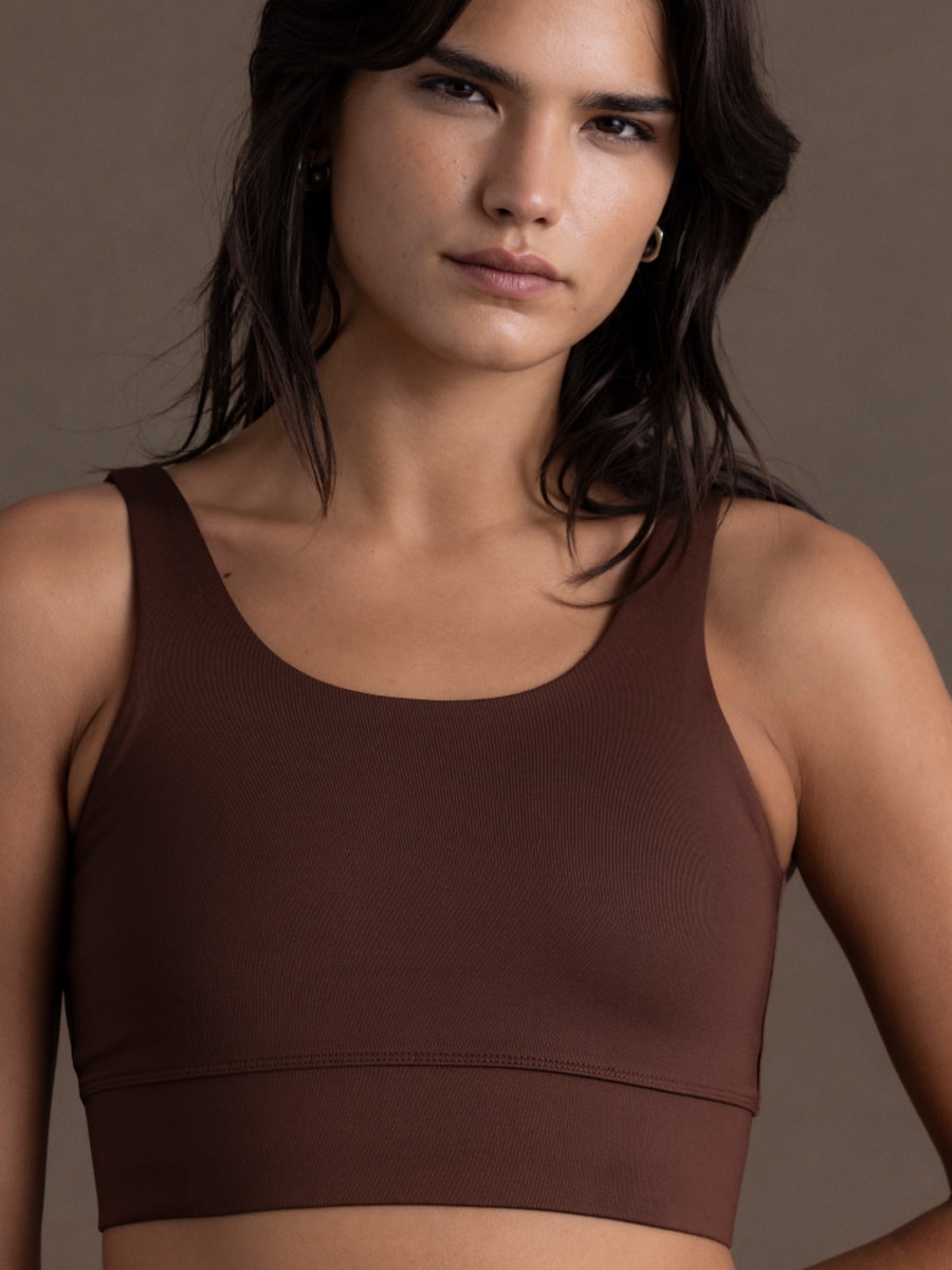 

Спортивный бюстгальтер-бралетт Hey Honey Unicolor, шоколадный