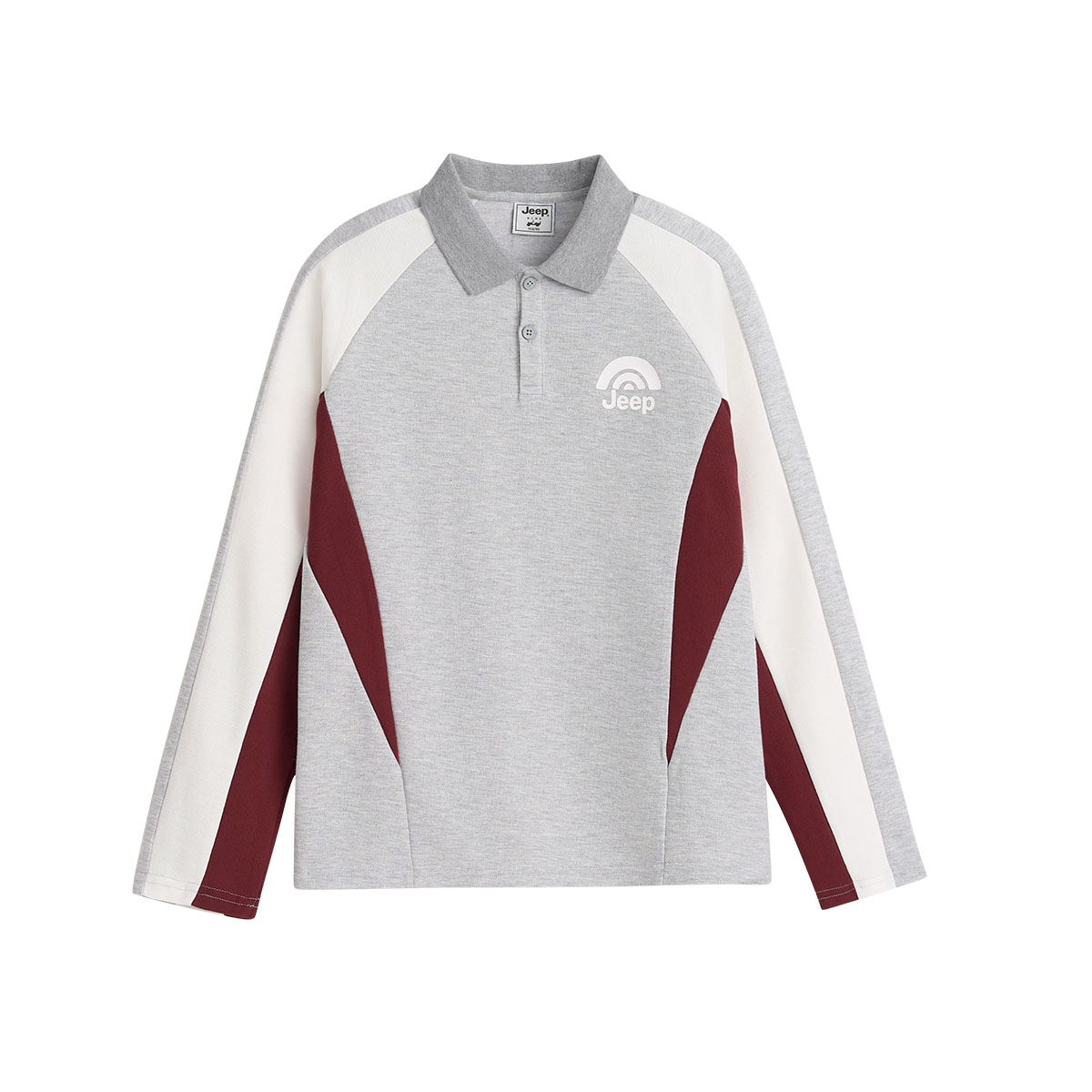 

Унисекс поло с классическим воротником Jeep, серый