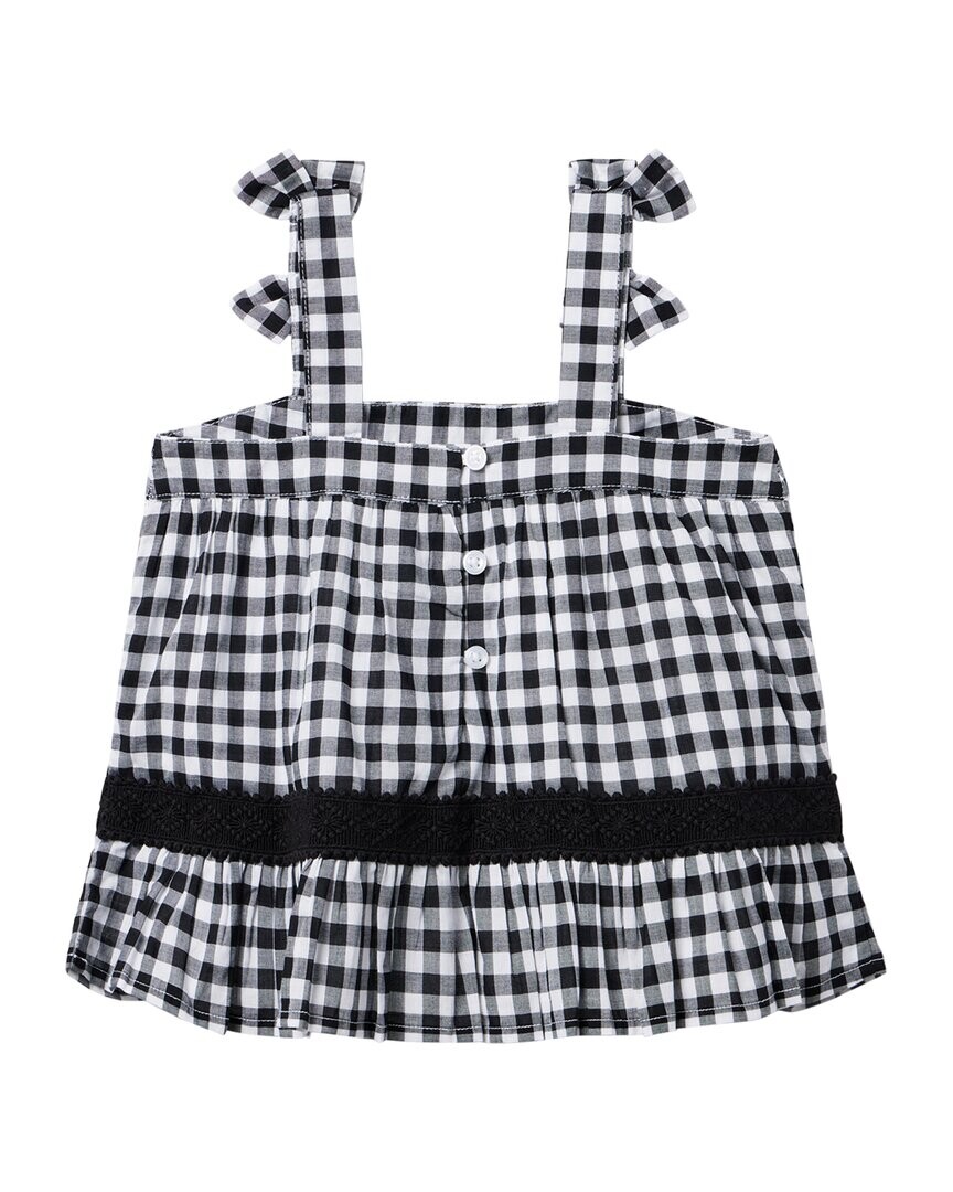 

Топ Janie and Jack Gingham с отделкой крючком, мультиколор