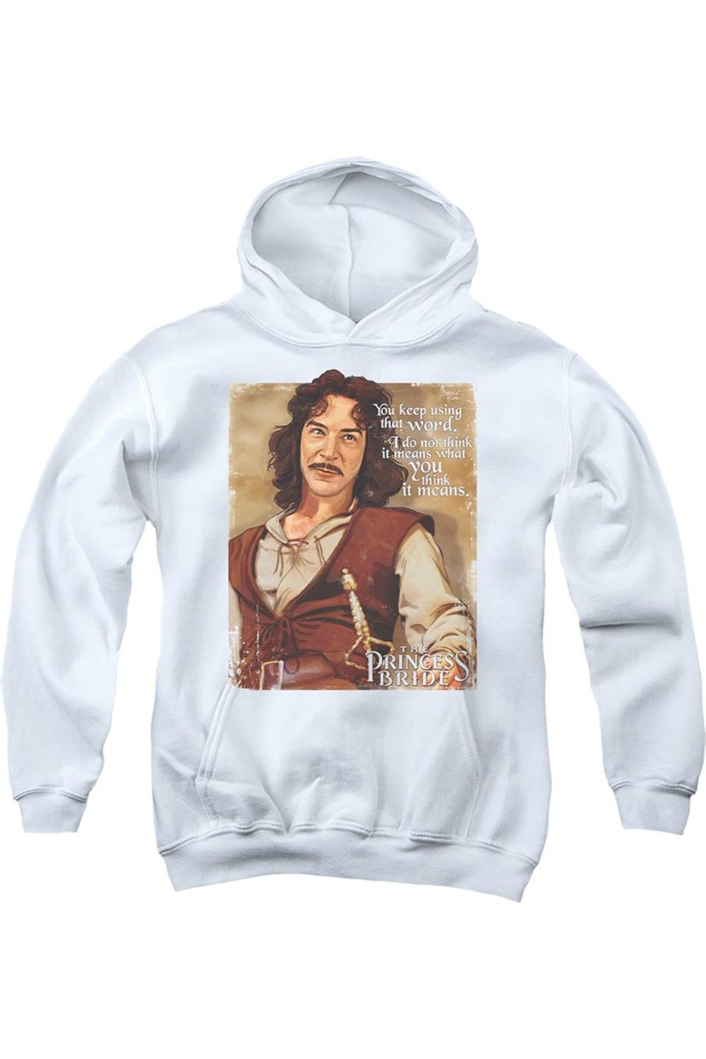 

Толстовка с капюшоном Princess Bride Word Youth Gildan, белый