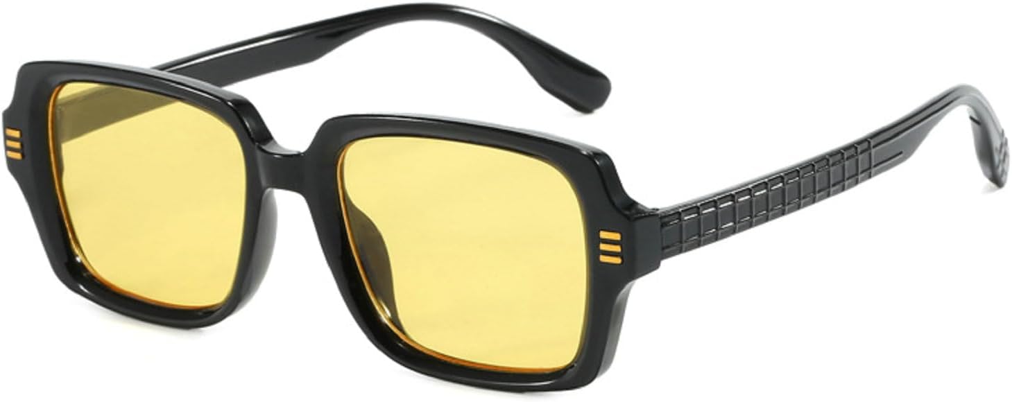 

Мужские солнцезащитные очки в стиле ретро, ​​квадратные, с градиентным переходом цвета, защита от ультрафиолета UV400, модные женские солнцезащитные очки Melrose, Yellow