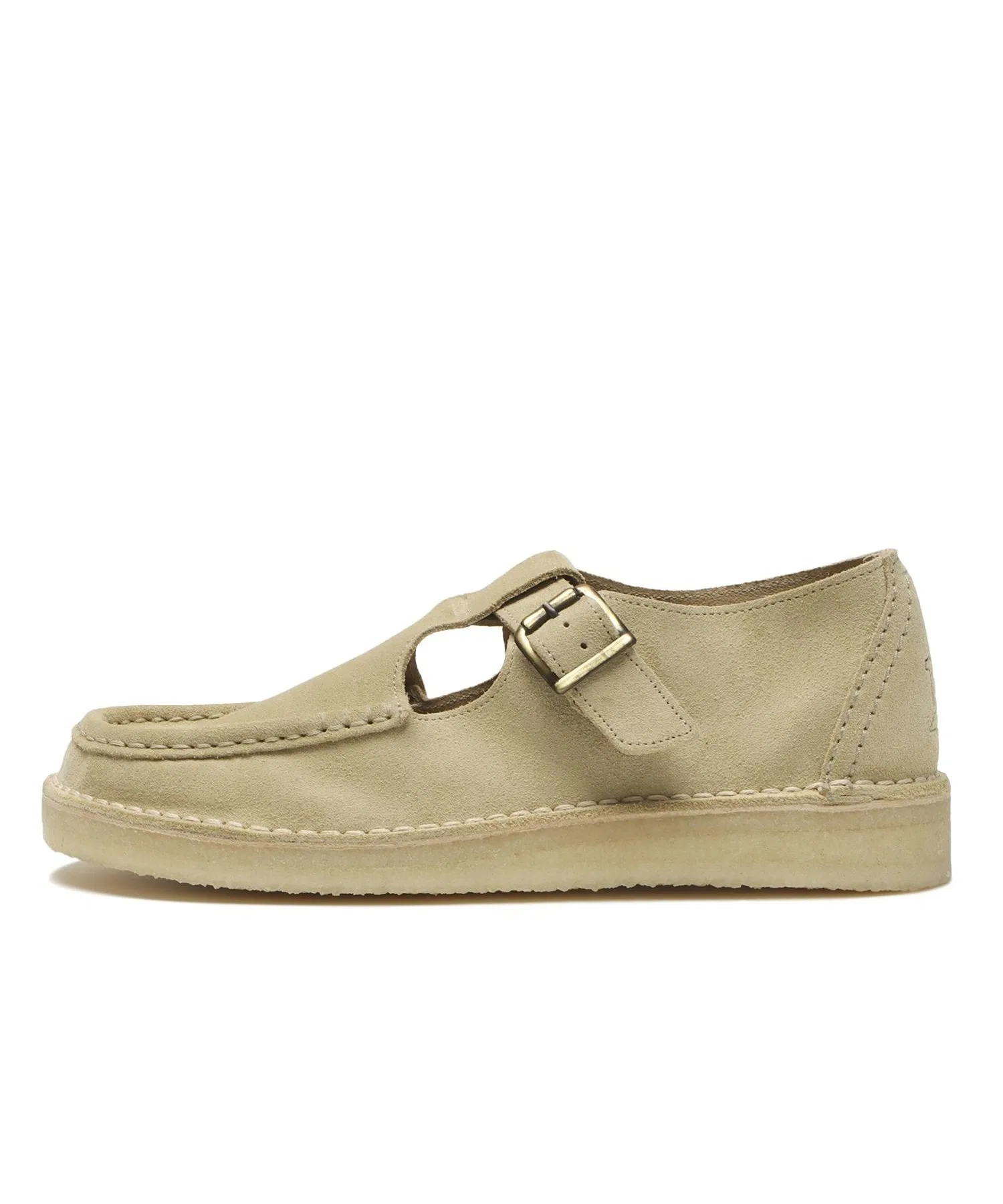 Мужские мокасины из натуральной кожи Clarks NOMAD T BAR бежевые